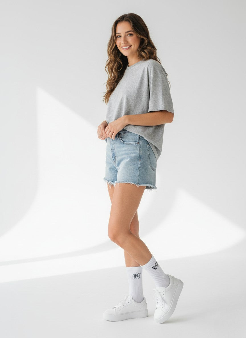 Lord & Lions Classic Crew Socks - White