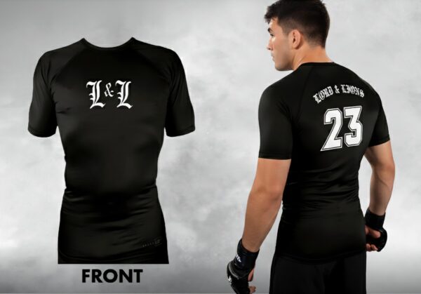 Lord & Lions Black Short-Sleeve Rashguard