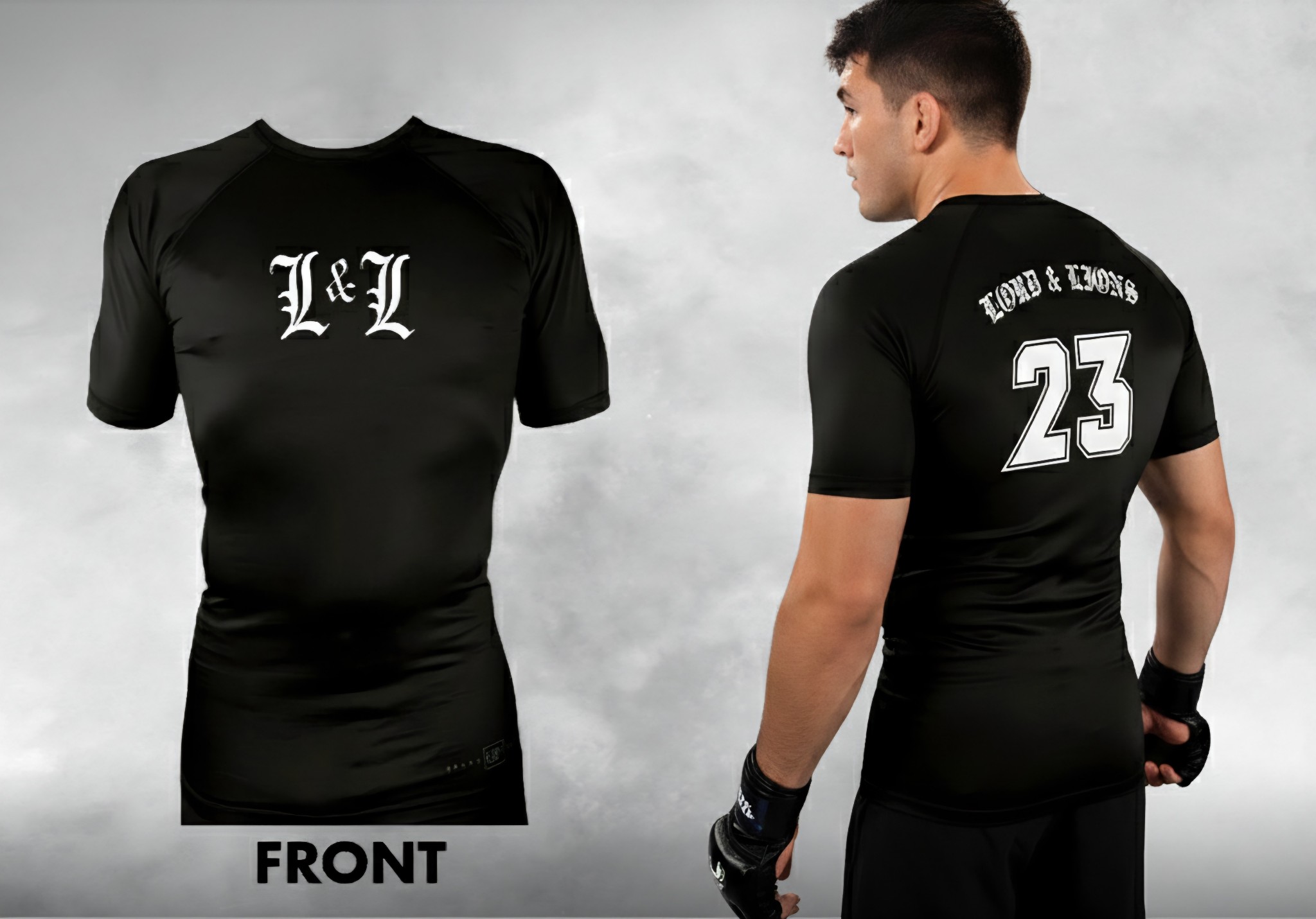 Lord & Lions Black Short-Sleeve Rashguard