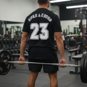 23 L&L Front and Back Embroidered Tshirt – Black