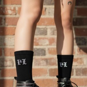 L&L Embroidered Calf Socks